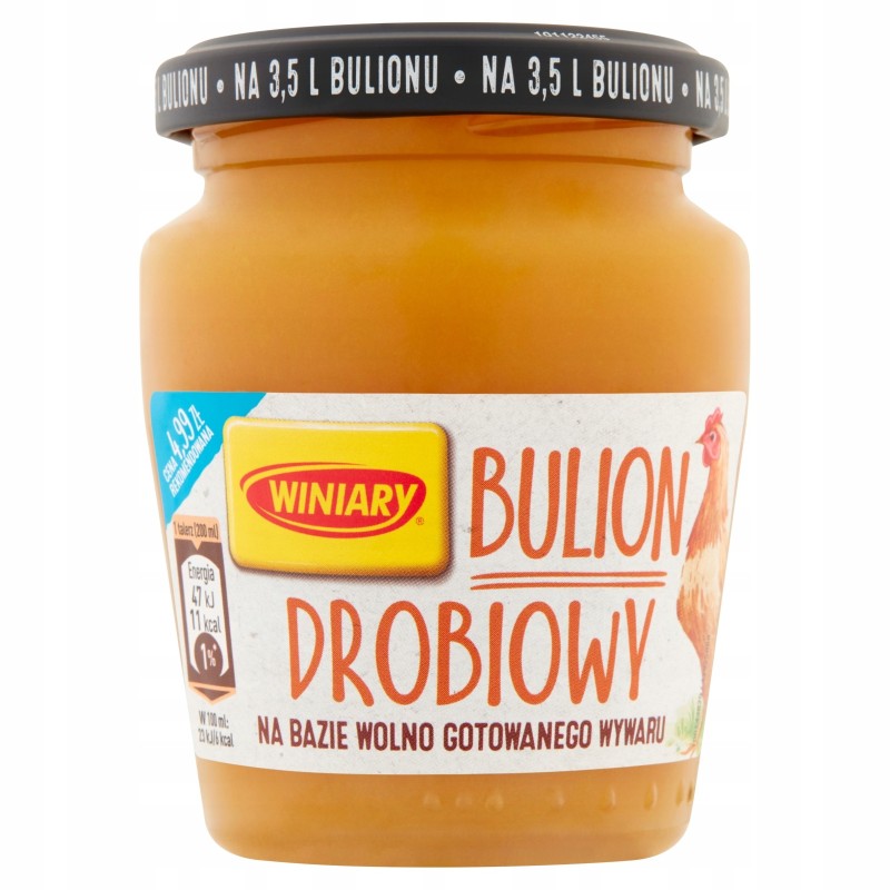 Winiary BULION DROBIOWY W PŁYNIE na wolno gotowanym wywarze 160g na 3,5L
